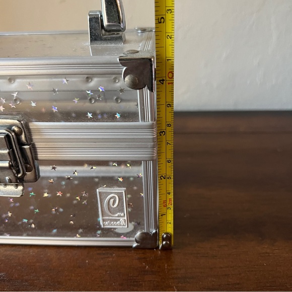 Vintage Caboodles Clear Star Holographic Mini Makeup Case Box Storage - Picture 5 of 11